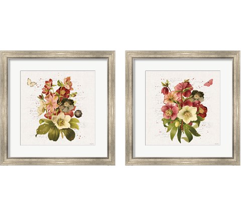 Vintage Petals 2 Piece Framed Art Print Set by Katie Pertiet