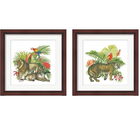 In the Jungle 2 Piece Framed Art Print Set by Wild Apple Portfolio