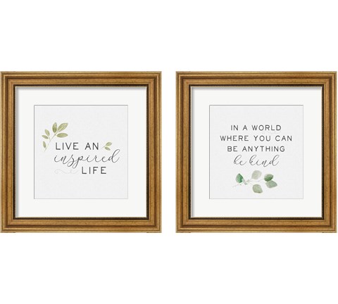 Inspired Life  2 Piece Framed Art Print Set by Hartworks