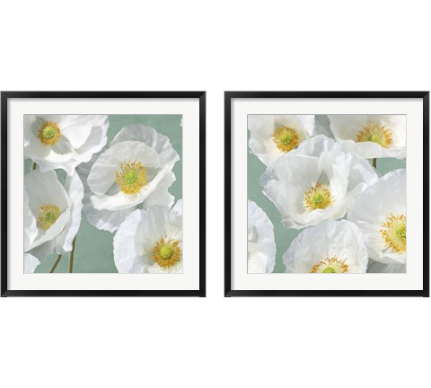 Poppies on Mint 2 Piece Framed Art Print Set by Leonardo Sanna