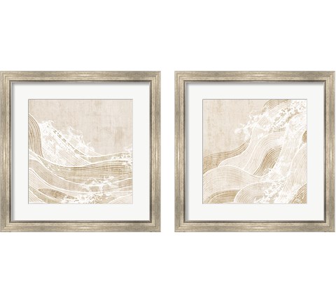 Tidal Waves 2 Piece Framed Art Print Set by Eva Watts