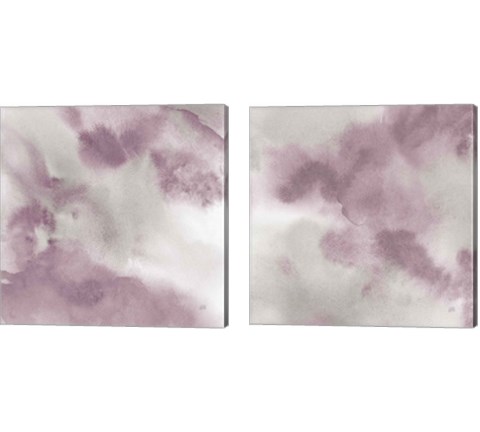 Mauve Indigo Flow 2 Piece Canvas Print Set by Chris Paschke