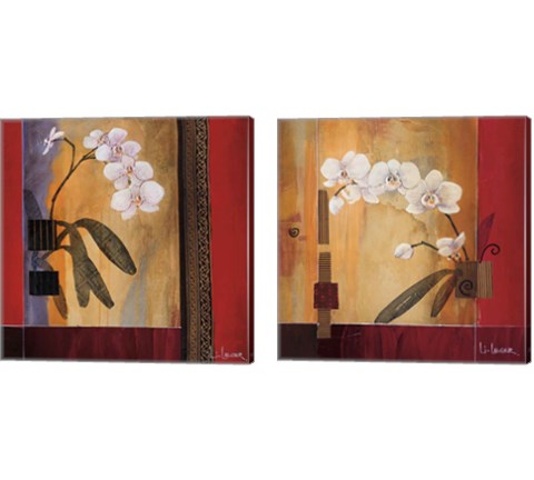 Orchid Lines 2 Piece Canvas Print Set by Don Li-Leger