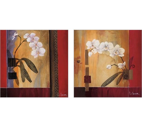 Orchid Lines 2 Piece Art Print Set by Don Li-Leger