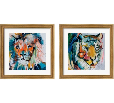 Do You Want My Lions Share 2 Piece Framed Art Print Set by Angela Maritz