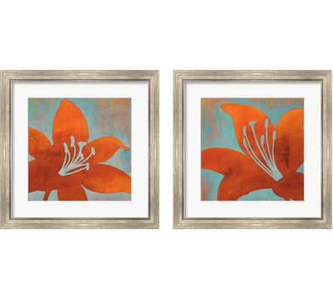 Cosmic Bloom 2 Piece Framed Art Print Set by Stacey D' aguiar