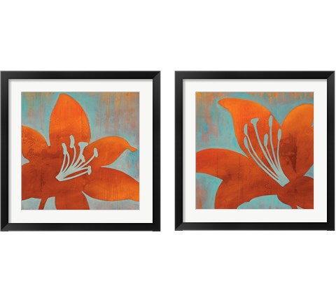 Cosmic Bloom 2 Piece Framed Art Print Set by Stacey D' aguiar