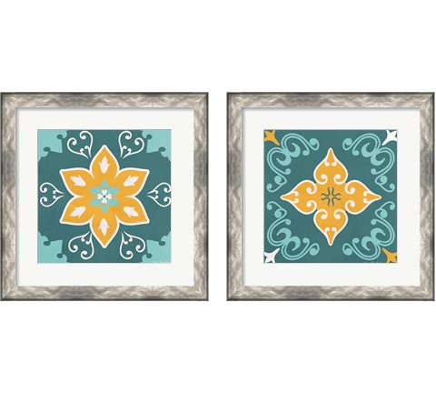 Spanish Ceramic 2 Piece Framed Art Print Set by Seven Trees Design