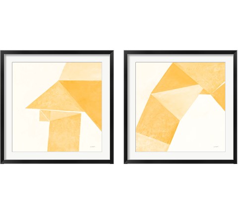 Paper Work Yellow 2 Piece Framed Art Print Set by Mike Schick