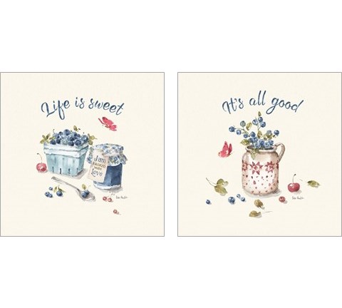 Summer Garden  2 Piece Art Print Set by Lisa Audit