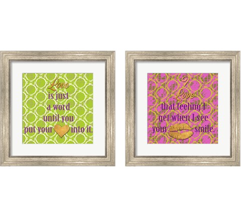 Love and Smile 2 Piece Framed Art Print Set by Nick Biscardi