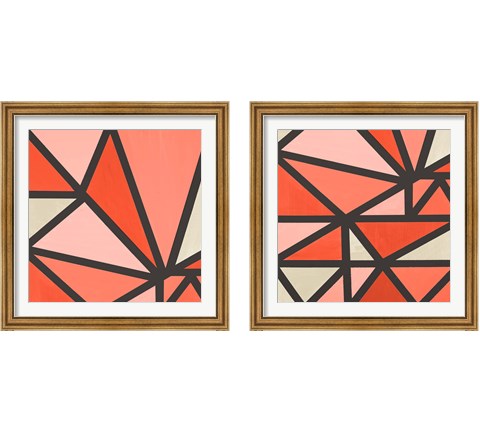 Mindful Peachy 2 Piece Framed Art Print Set by Susan Bryant