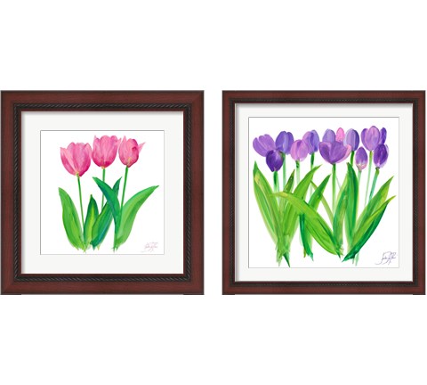 Tulips 2 Piece Framed Art Print Set by Julie DeRice