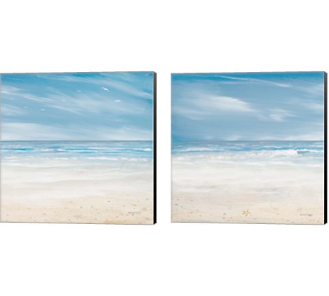 Misty Coastal Days 2 Piece Canvas Print Set by Dan Kingsley