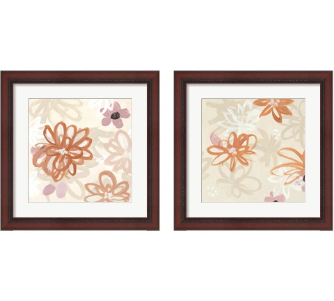 Flowery Thoughts 2 Piece Framed Art Print Set by Lanie Loreth