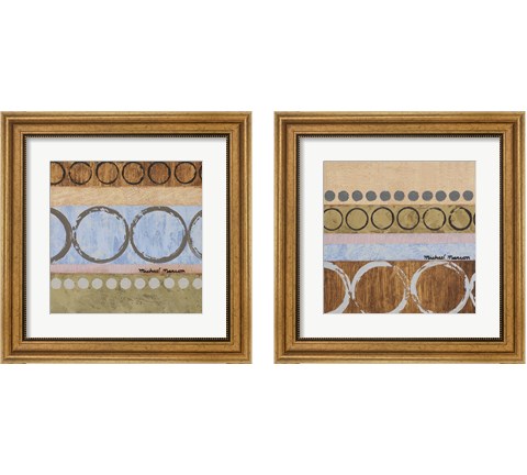 Marcon Circles 2 Piece Framed Art Print Set by Michael Marcon