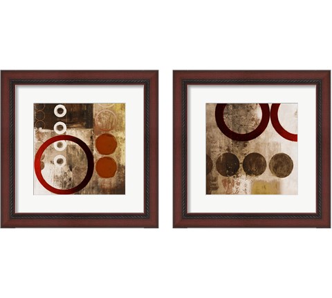 Red Liberate Square 2 Piece Framed Art Print Set by Michael Marcon