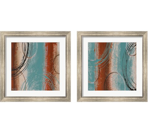 Tricolored 2 Piece Framed Art Print Set by Michael Marcon