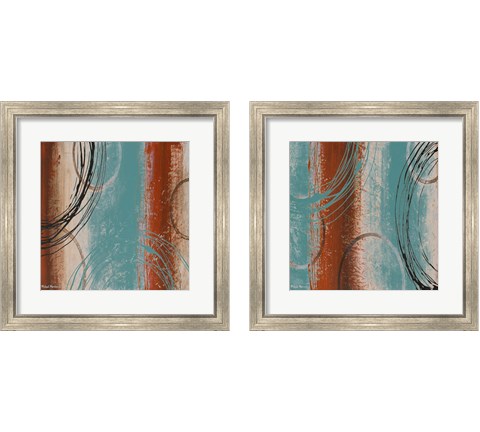 Tricolored 2 Piece Framed Art Print Set by Michael Marcon