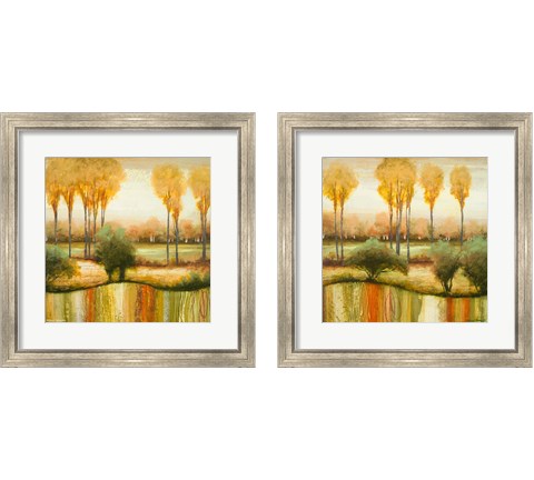 Early Morning Meadow 2 Piece Framed Art Print Set by Michael Marcon