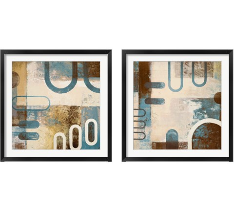 Playing with Shapes 2 Piece Framed Art Print Set by Michael Marcon