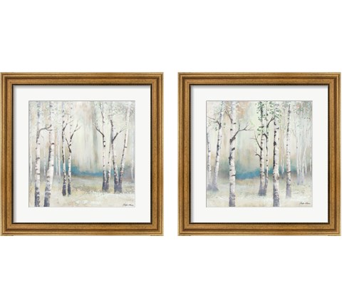 Watercolor December Birch 2 Piece Framed Art Print Set by Michael Marcon