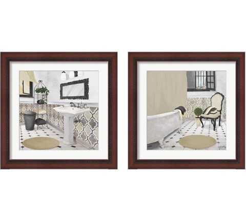 Sundance Neutral Bath 2 Piece Framed Art Print Set by Elizabeth Medley