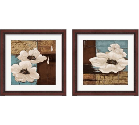 White Poppies 2 Piece Framed Art Print Set by Patricia Pinto