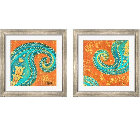 Spring Paisley 2 Piece Framed Art Print Set by Patricia Pinto