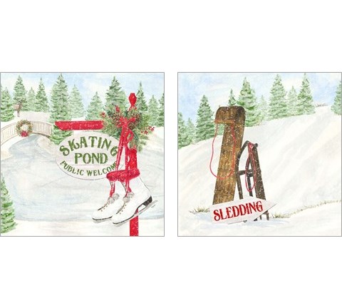 Winter Fun 2 Piece Art Print Set by Tara Reed