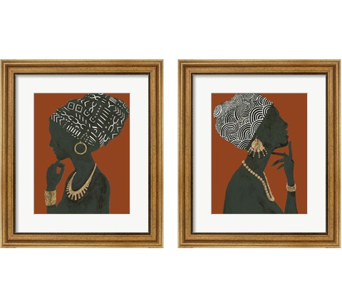 Graceful Majesty Spice 2 Piece Framed Art Print Set by Emily Adams