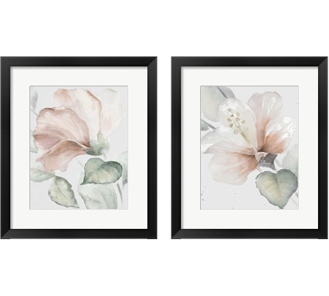 Neutral Hibiscus 2 Piece Framed Art Print Set by Lanie Loreth