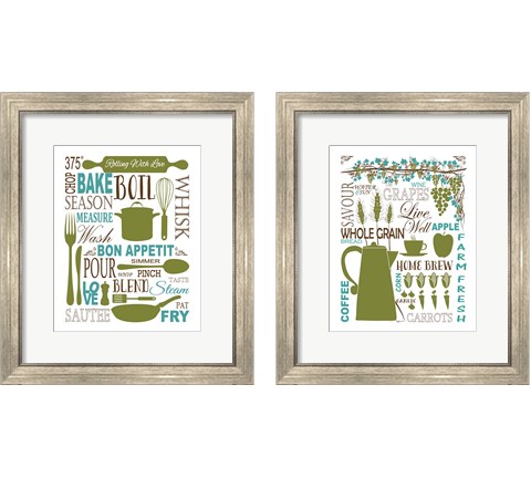 Culinary Love 2 Piece Framed Art Print Set by Leslie Fuqua