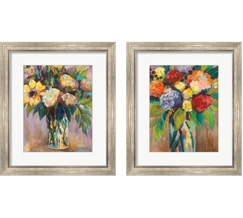 Colorful 2 Piece Framed Art Print Set by Jeanette Vertentes