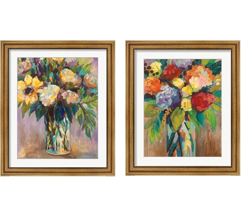 Colorful 2 Piece Framed Art Print Set by Jeanette Vertentes