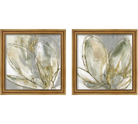 Blooming Gold 2 Piece Framed Art Print Set by Jennifer Goldberger