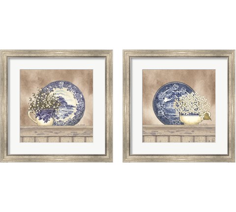 Farmhouse Blues 2 Piece Framed Art Print Set by Linda Spivey