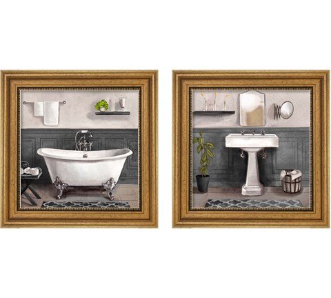 Serene Bath 2 Piece Framed Art Print Set by Bannarot