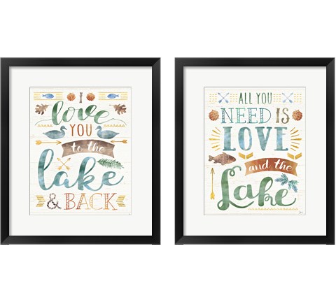 Lake Love 2 Piece Framed Art Print Set by Jess Aiken