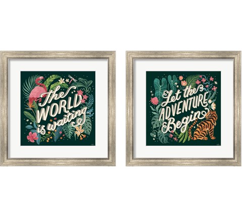 Jungle Love 2 Piece Framed Art Print Set by Janelle Penner