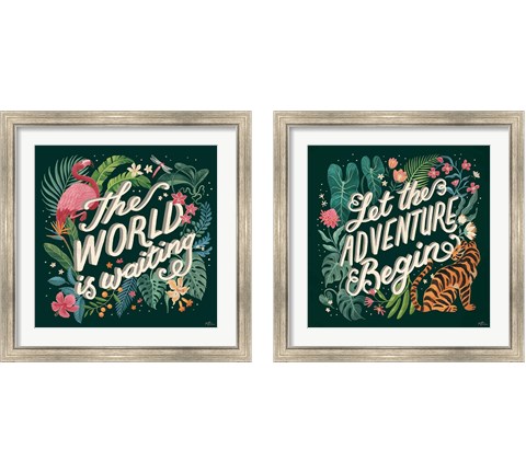 Jungle Love 2 Piece Framed Art Print Set by Janelle Penner