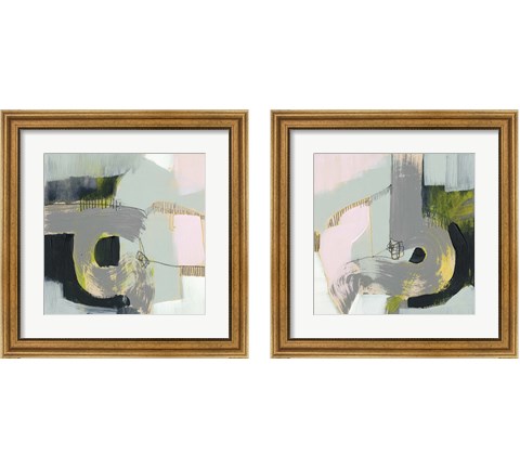 Pastel Strokes 2 Piece Framed Art Print Set by Jennifer Goldberger