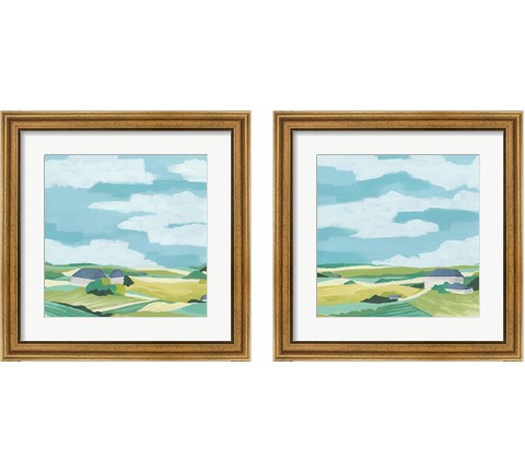 Village Valley 2 Piece Framed Art Print Set by June Erica Vess