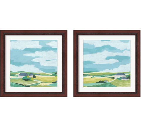 Village Valley 2 Piece Framed Art Print Set by June Erica Vess