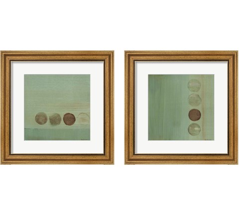 Aqua Drops 2 Piece Framed Art Print Set by Karen Lorena Parker