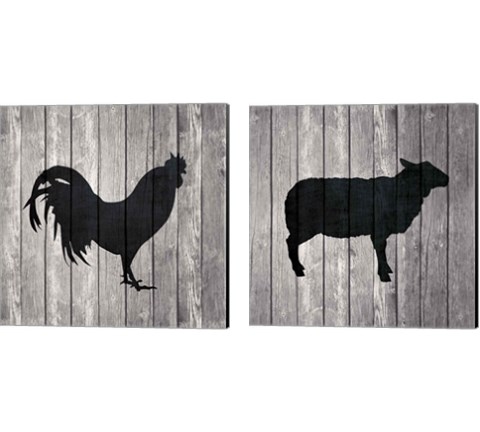 Barn Animal 2 Piece Canvas Print Set by Tandi Venter