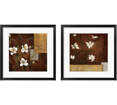 Orchid Melody 2 Piece Framed Art Print Set by Teo Vineli