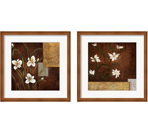 Orchid Melody 2 Piece Framed Art Print Set by Teo Vineli