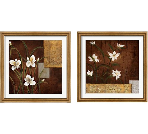 Orchid Melody 2 Piece Framed Art Print Set by Teo Vineli