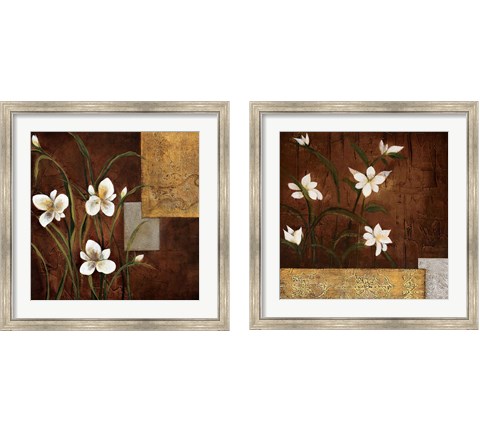 Orchid Melody 2 Piece Framed Art Print Set by Teo Vineli